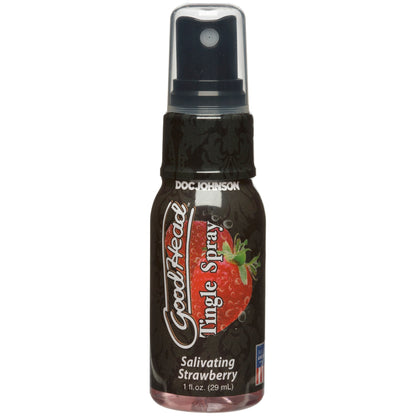 Doc Johnson Goodhead Tingle Spray - Salivating Strawberry - 1 Fl. Oz.