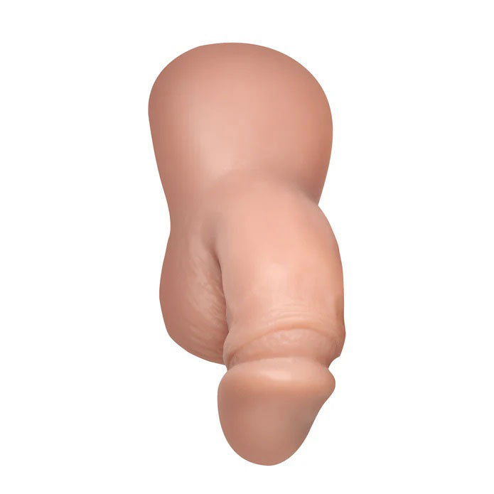XR Brands Silicone Packer Dildo - Realistic Flaccid Pack Packer - Beige