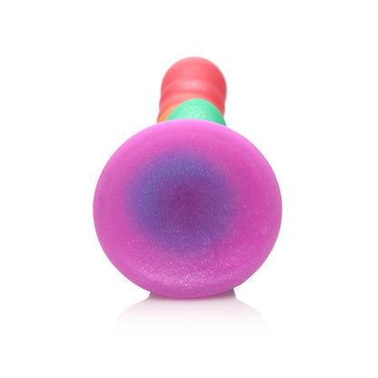 Curve Novelties Simply Sweet Ribbed Silicone Dildo – Rainbow