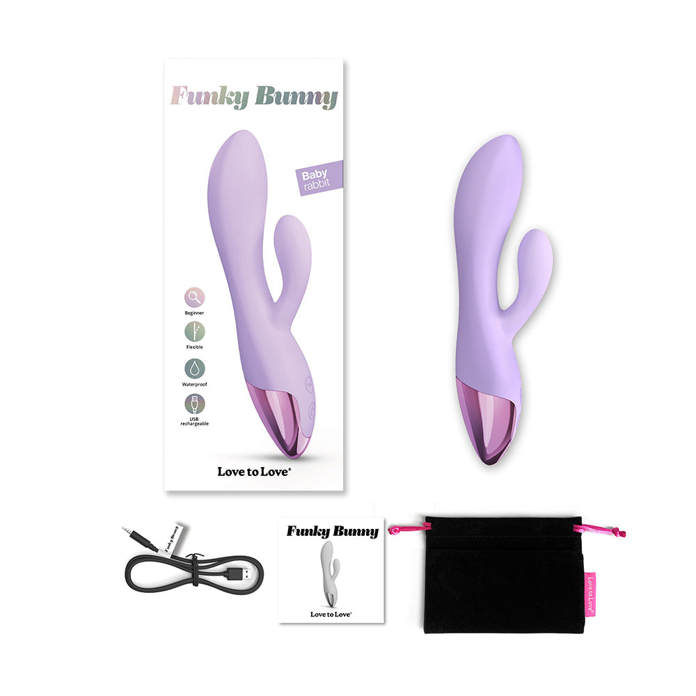Love to Love Funky Bunny Baby Rabbit Vibrator – Light Purple – 10 Vibration Modes