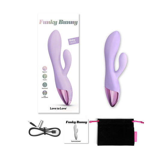 Love to Love Funky Bunny Baby Rabbit Vibrator – Light Purple – 10 Vibration Modes