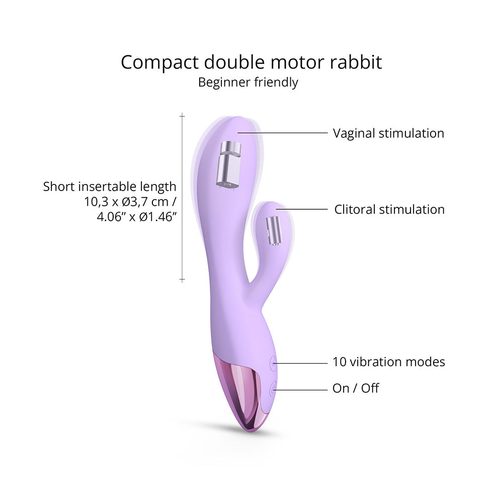 Love to Love Funky Bunny Baby Rabbit Vibrator – Light Purple – 10 Vibration Modes