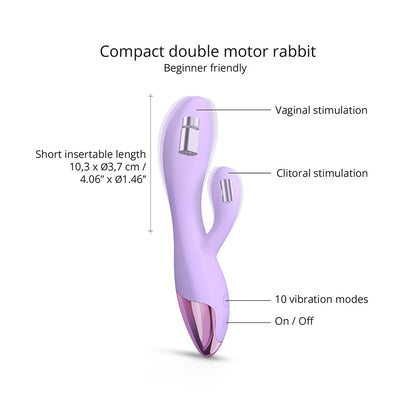 Love to Love Funky Bunny Baby Rabbit Vibrator – Light Purple – 10 Vibration Modes