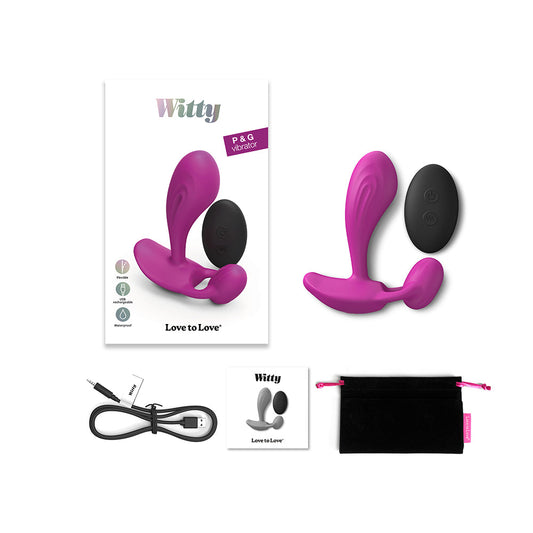 Love to Love Witty Rechargeable Remote-Controlled Silicone Vibrator - Sweet Orchid