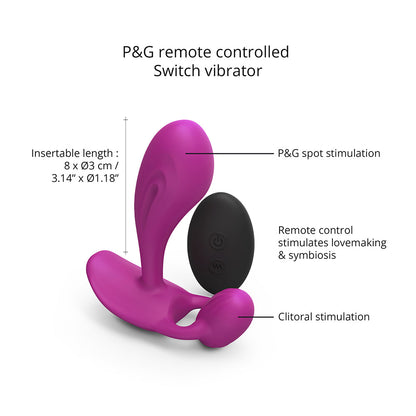 Love to Love Witty Rechargeable Remote-Controlled Silicone Vibrator - Sweet Orchid