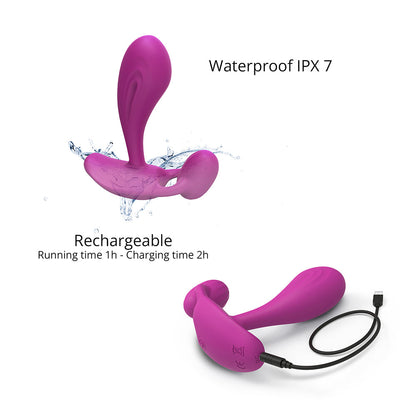 Love to Love Witty Rechargeable Remote-Controlled Silicone Vibrator - Sweet Orchid