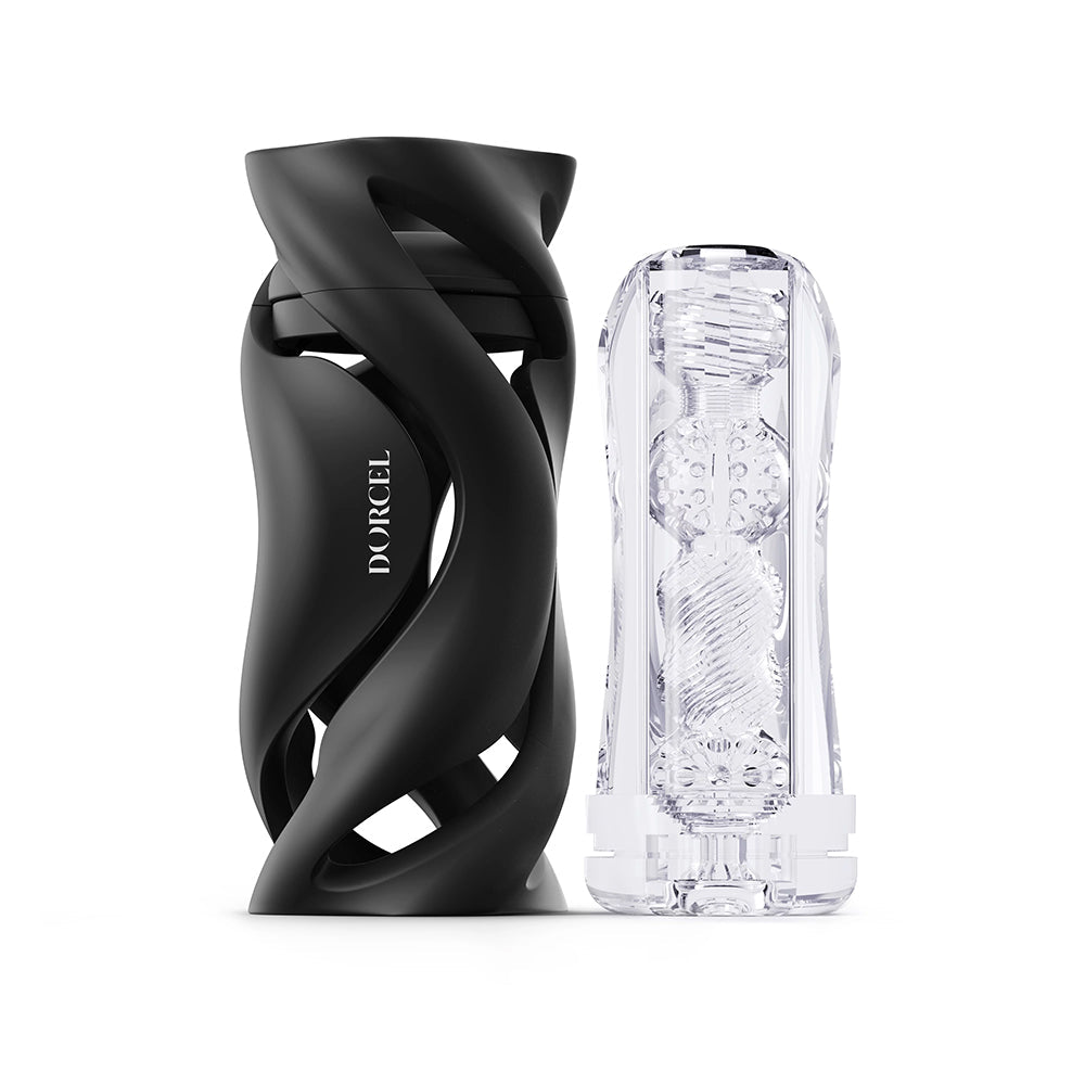 Dorcel Deep Blow Manual Masturbator – Black – Removable Sleeves