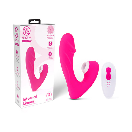 Together Internal Kiss Remote Control Vibrator – Hot Pink
