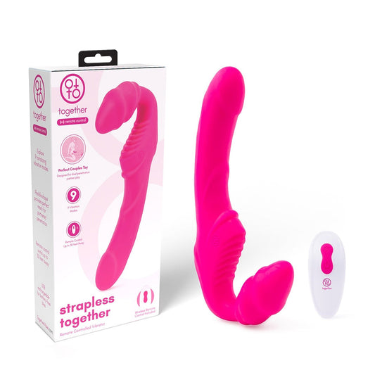 Together Strapless Remote Control Vibrator – Hot Pink