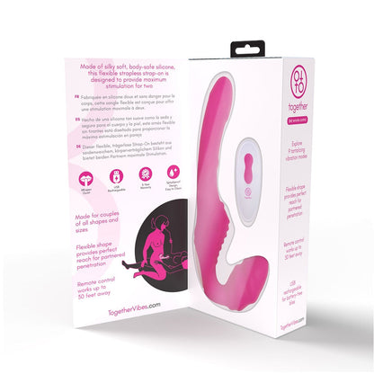 Together Strapless Remote Control Vibrator – Hot Pink
