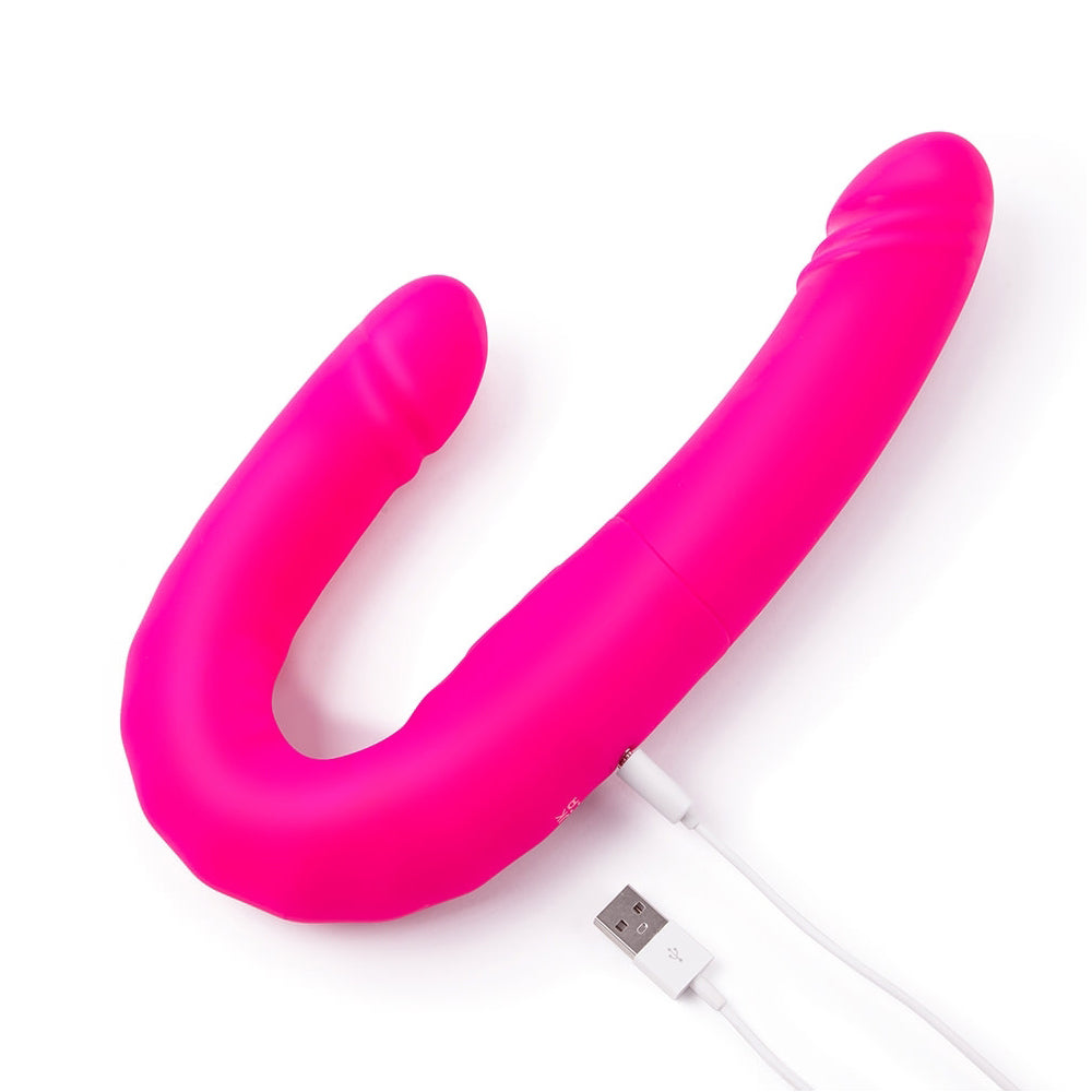 Together Duo Pink – Silicone Vibrator with 9 Vibration and Thrusting Modes