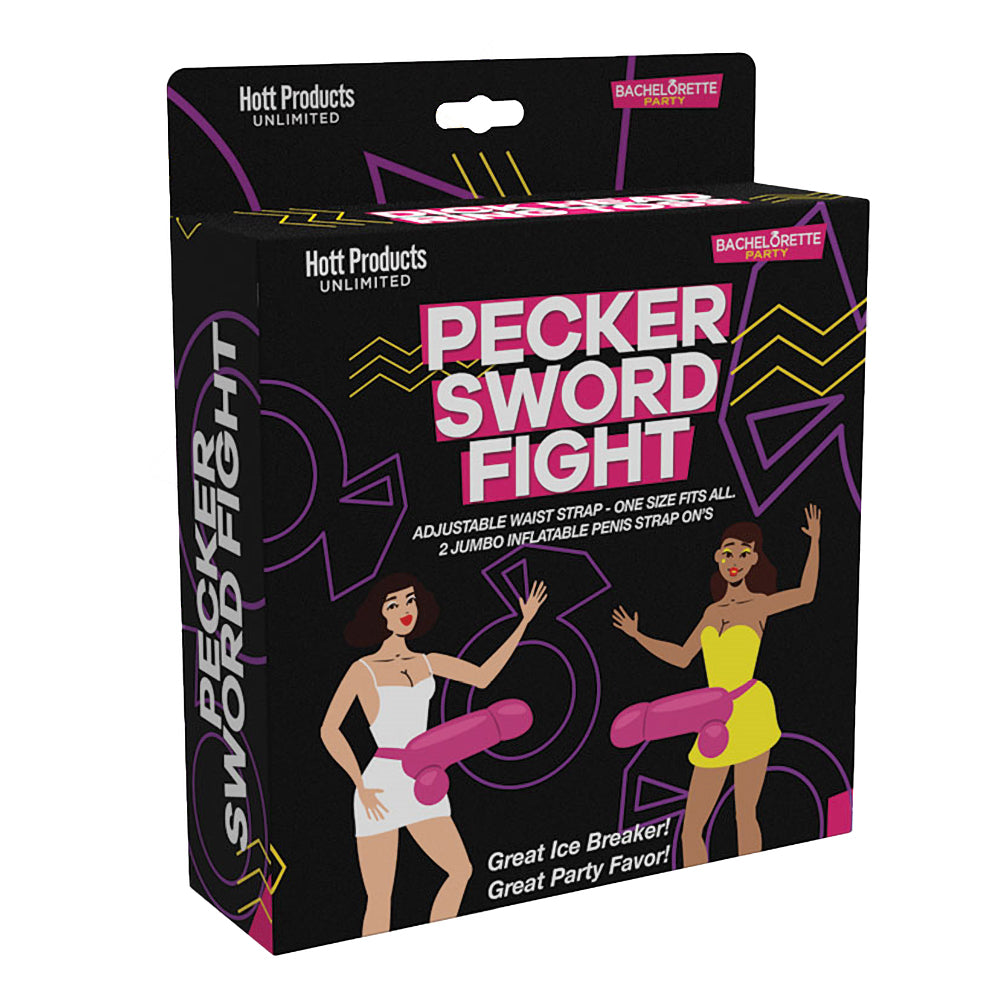 Hott Products Pecker Sword Fight Game Strap On – Hot Pink
