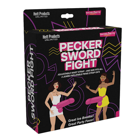Hott Products Pecker Sword Fight Game Strap On – Hot Pink
