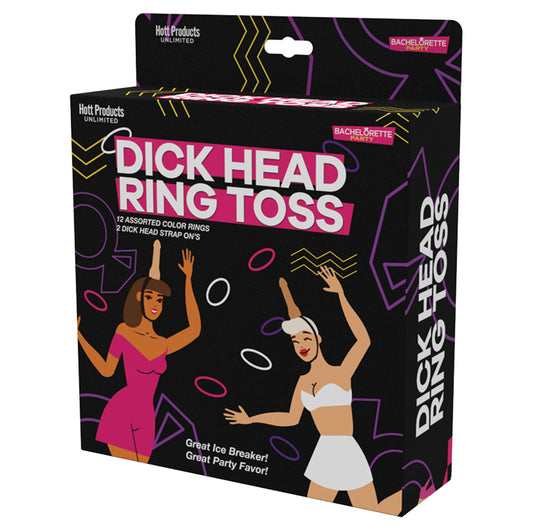 Hott Products Dick Head Ring Toss Game – Strap-On Party Game with Assorted Color Rings