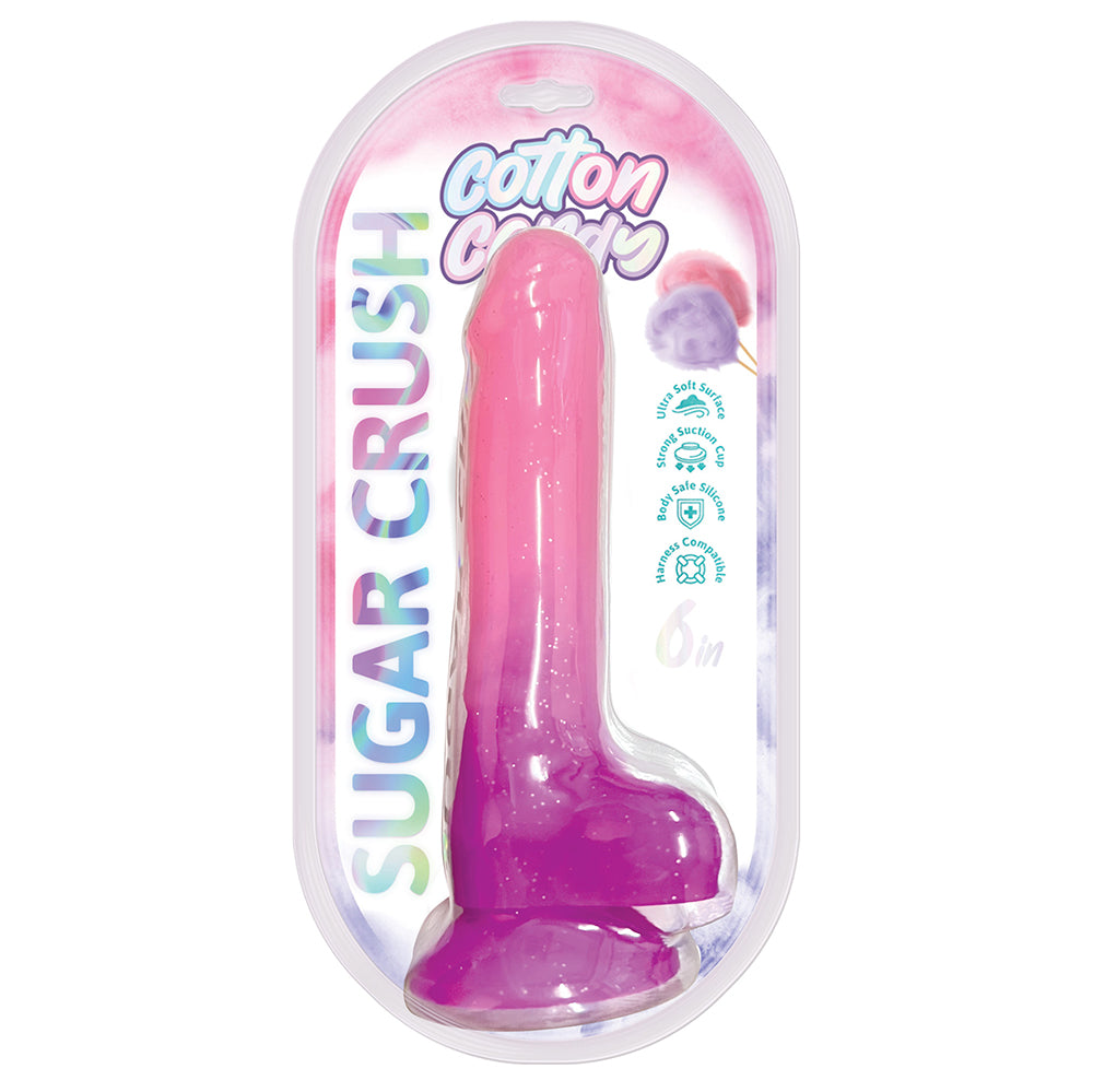 Hott Products Sugar Crush 6 in. Silicone Dildo – Pink/Purple