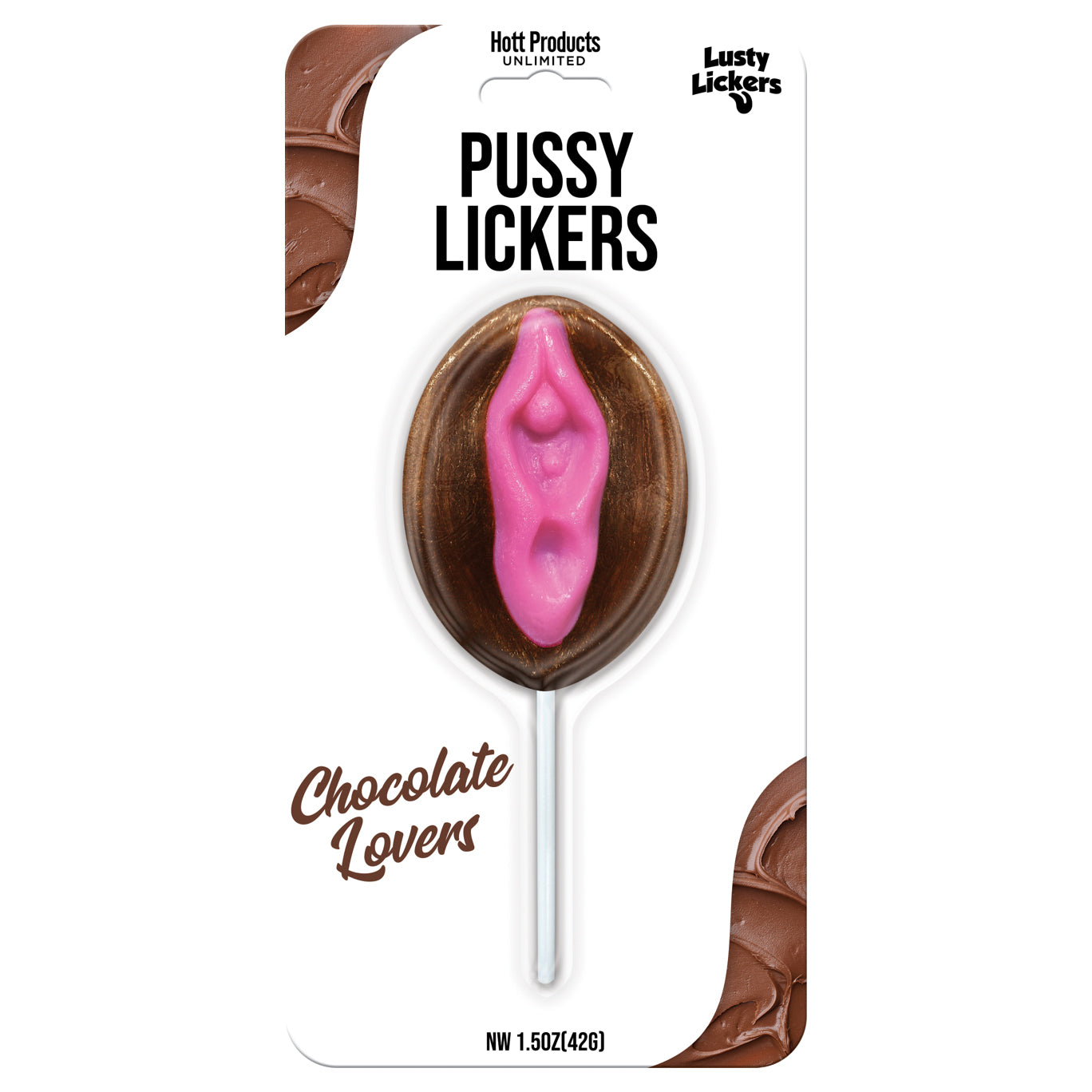 Hott Products Pussy Lickers Chocolate Lovers Candy - Brown