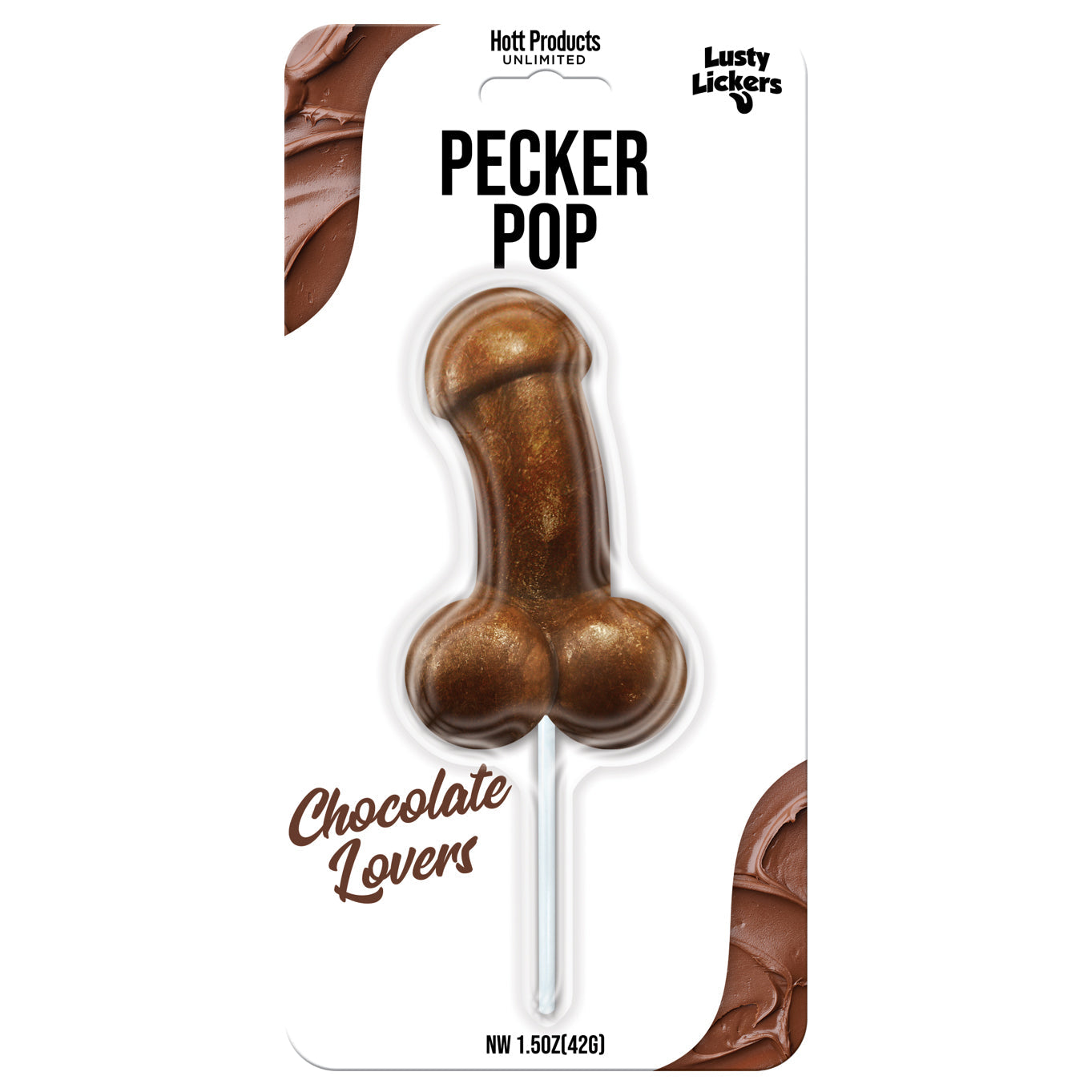 Hott Products Pecker Pop Chocolate Lovers Hard Candy – Brown