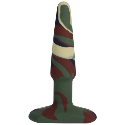 Doc Johnson A-Play Groovy Silicone Anal Plug – Camouflage, 4 in. with Tapered Tip