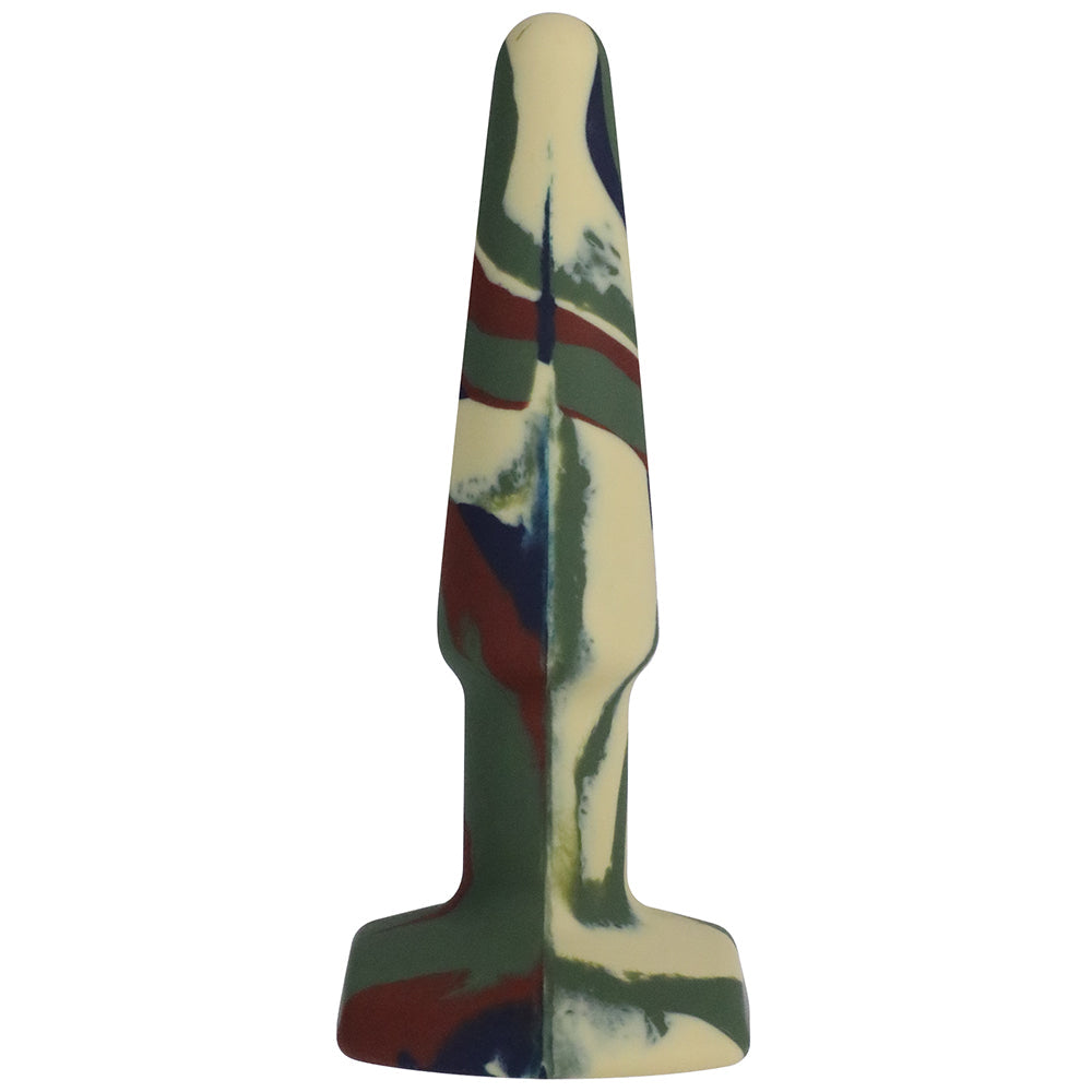 Doc Johnson A-Play Groovy Silicone Anal Plug – Camouflage, 4 in. with Tapered Tip