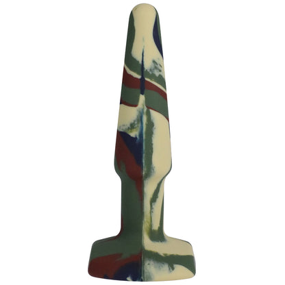 Doc Johnson A-Play Groovy Silicone Anal Plug – Camouflage, 4 in. with Tapered Tip