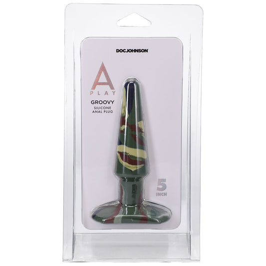 A-Play Groovy 5 in. Silicone Anal Plug – Camouflage