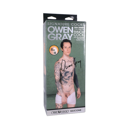 Doc Johnson Owen Gray 9-Inch TRUSKYN Silicone Dildo with Vac-U-Lock Suction Cup - Vanilla