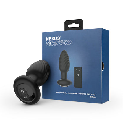 Nexus Tornado Rechargeable Rotating & Vibrating Anal Plug - Black
