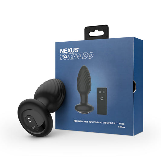 Nexus Tornado Rechargeable Rotating & Vibrating Anal Plug - Black