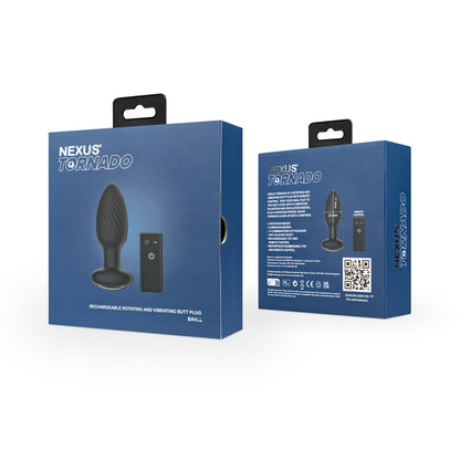 Nexus Tornado Rechargeable Rotating & Vibrating Anal Plug - Black