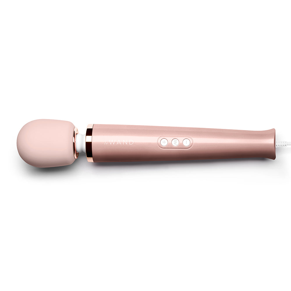 Le Wand Plug-In Vibrating Massager with 10 Vibration Speeds - Rose Gold