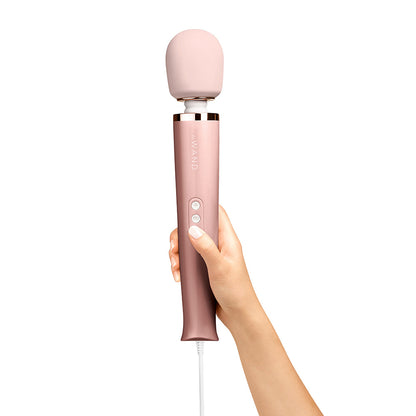 Le Wand Plug-In Vibrating Massager with 10 Vibration Speeds - Rose Gold