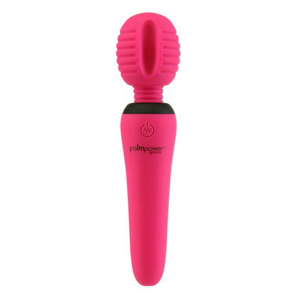 BMS PalmPower Groove Rechargeable Mini Wand Massager with Silicone Head - Fuchsia