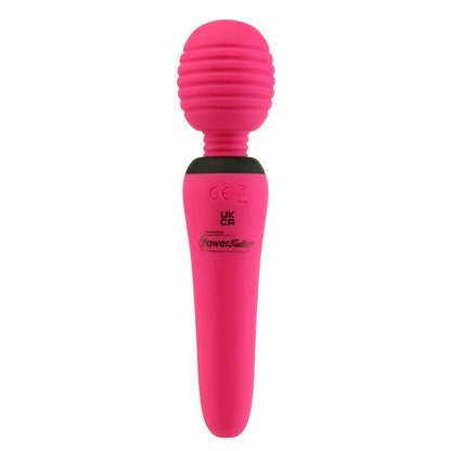 BMS PalmPower Groove Rechargeable Mini Wand Massager with Silicone Head - Fuchsia