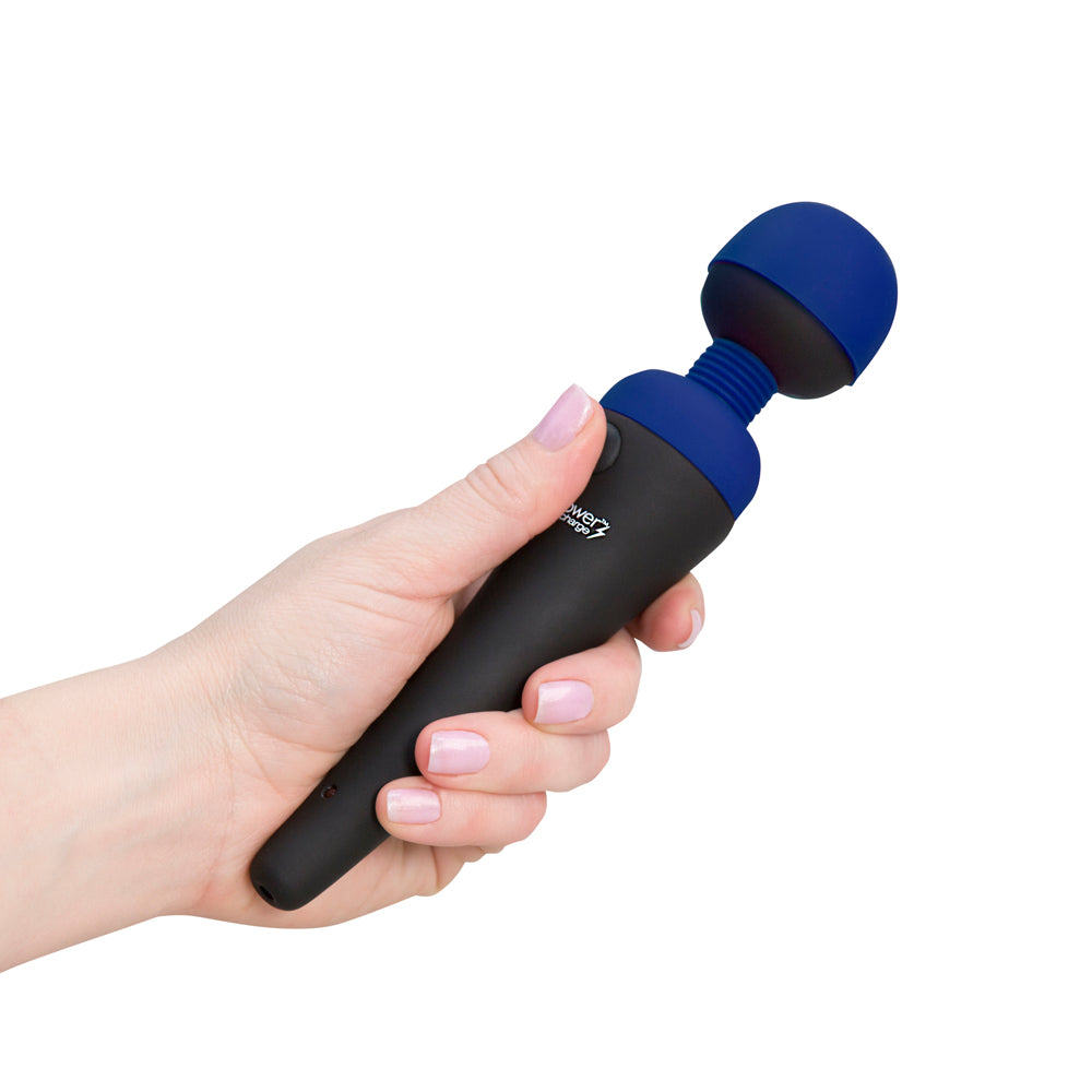 BMS PalmPower Recharge Massager – Cordless, USB Rechargeable, Blue