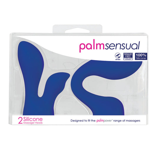 BMS PalmPower PalmSensual Attachments – Silicone Massager Heads – Blue