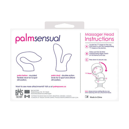 BMS PalmPower PalmSensual Attachments – Silicone Massager Heads – Blue