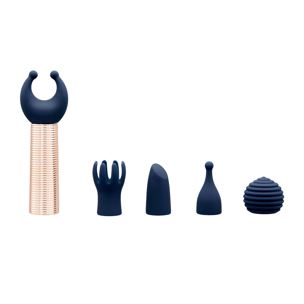 Pillow Talk Secrets Desires 6-Piece Silicone Mini Massager Set - Navy