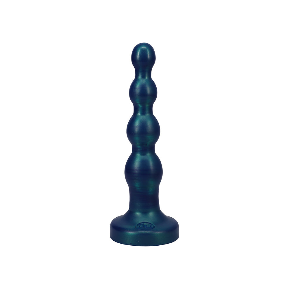 Tantus Ripple Large 8 in. Anal Beads Dildo – Medium-Firm Teal