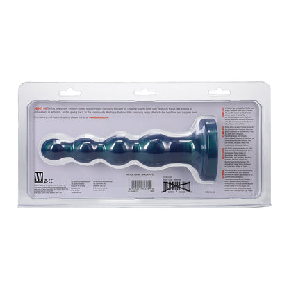 Tantus Ripple Large 8 in. Anal Beads Dildo – Medium-Firm Teal