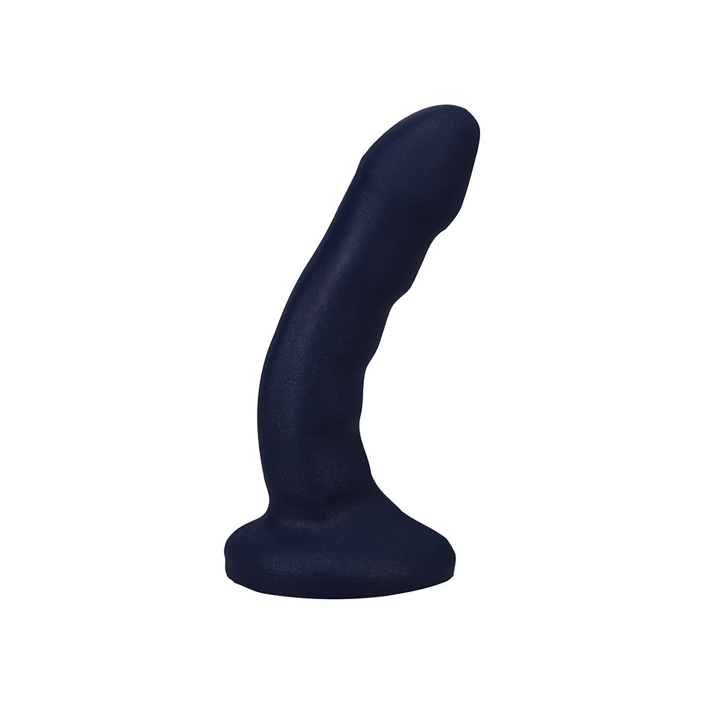 Tantus Curve 6.5 in. Dildo – Medium-Firm Silicone – Sapphire Blue