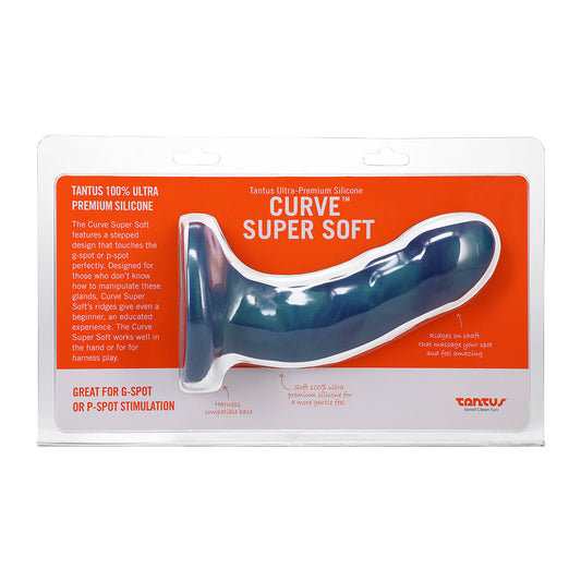 Tantus Curve 6.5 in. Dildo - Soft Malachite - G-Spot and P-Spot Stimulation