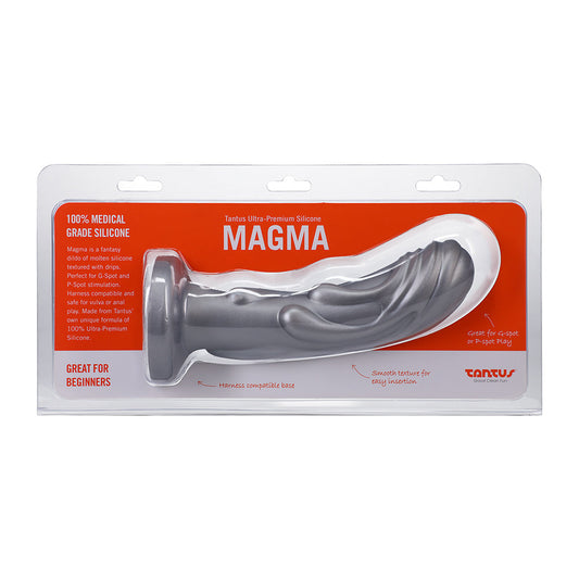 Tantus Magma 7 in. Fantasy Dildo – Medium-Firm – Silver