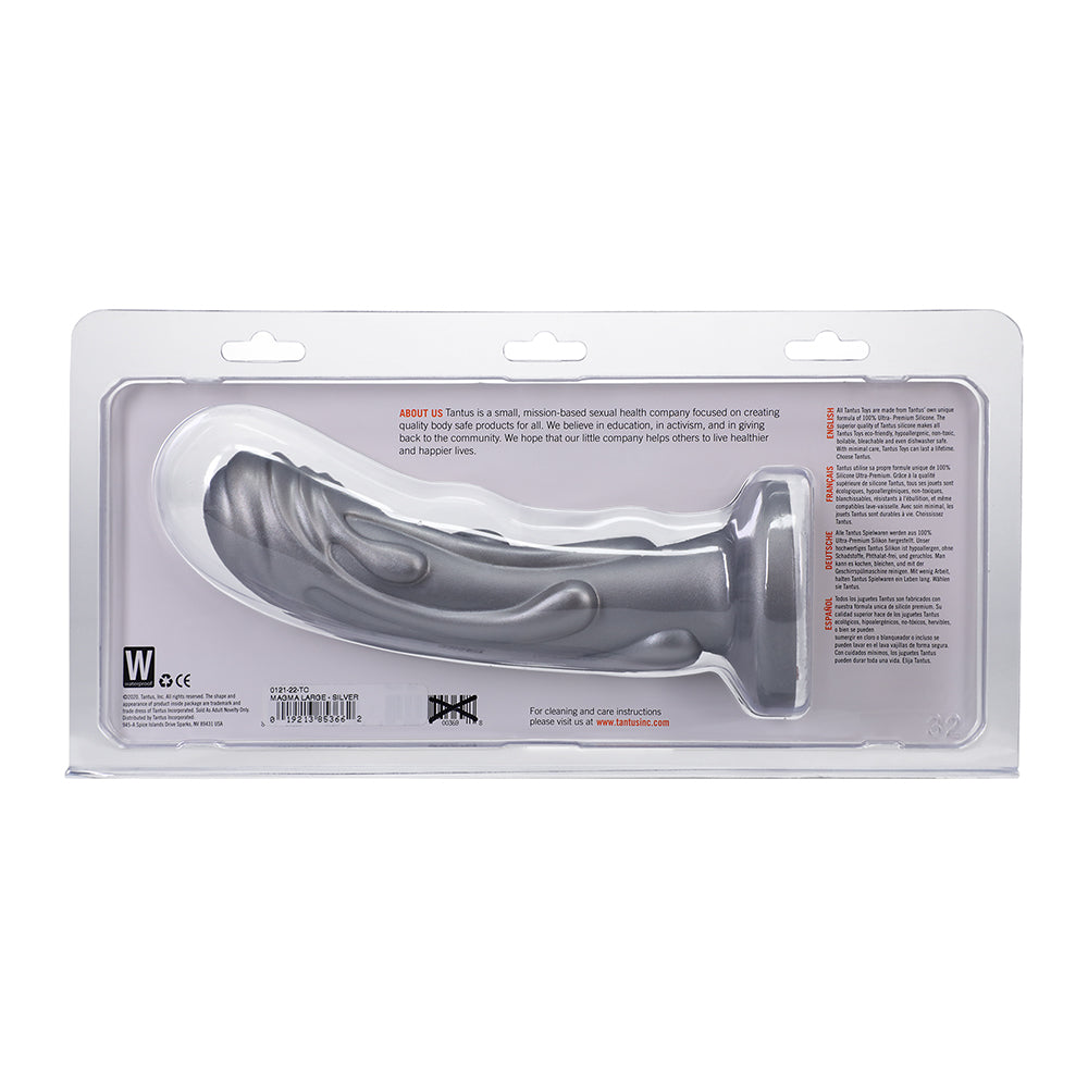 Tantus Magma 7 in. Fantasy Dildo – Medium-Firm – Silver