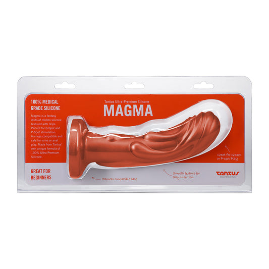 Tantus Magma 7 in. Fantasy Dildo – Medium-Firm Copper for G-Spot and P-Spot Stimulation
