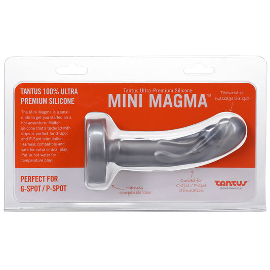 Tantus Mini Magma 5 in. Fantasy Dildo – Firm Silicone, Silver