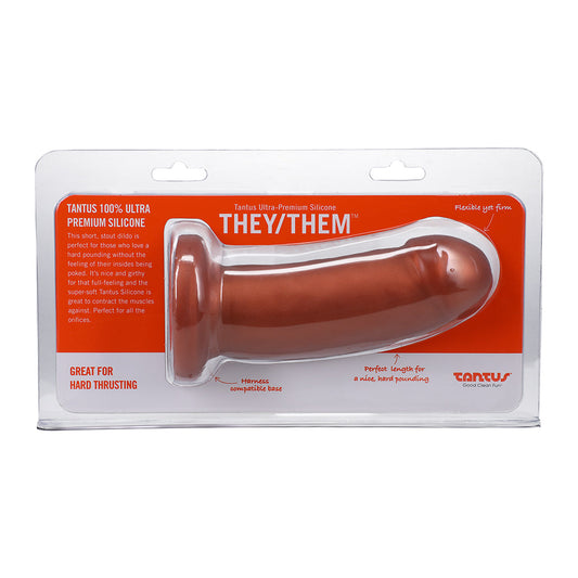 Tantus They/Them 5.5 in. Dildo – Soft Copper