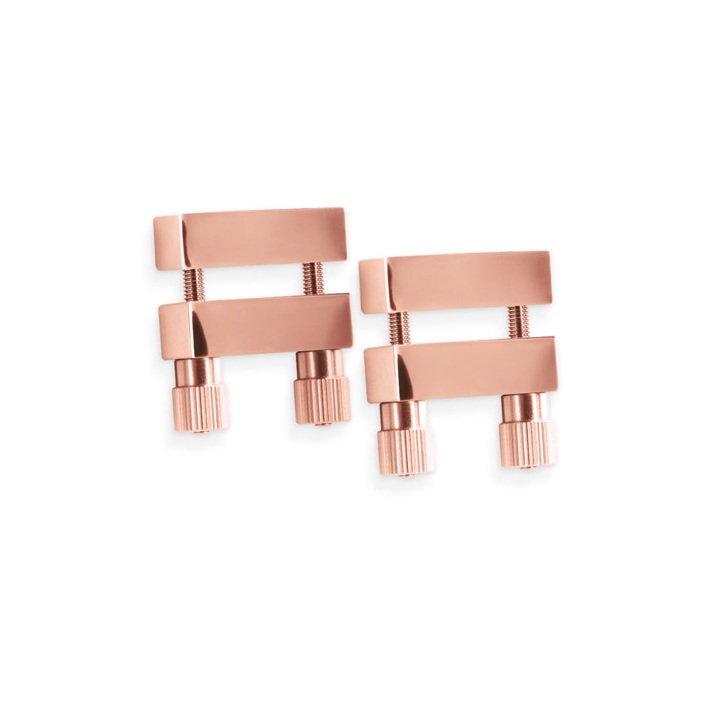 NS Novelties Bound Nipple Clamps V1 – Rose Gold – Silicone Tip