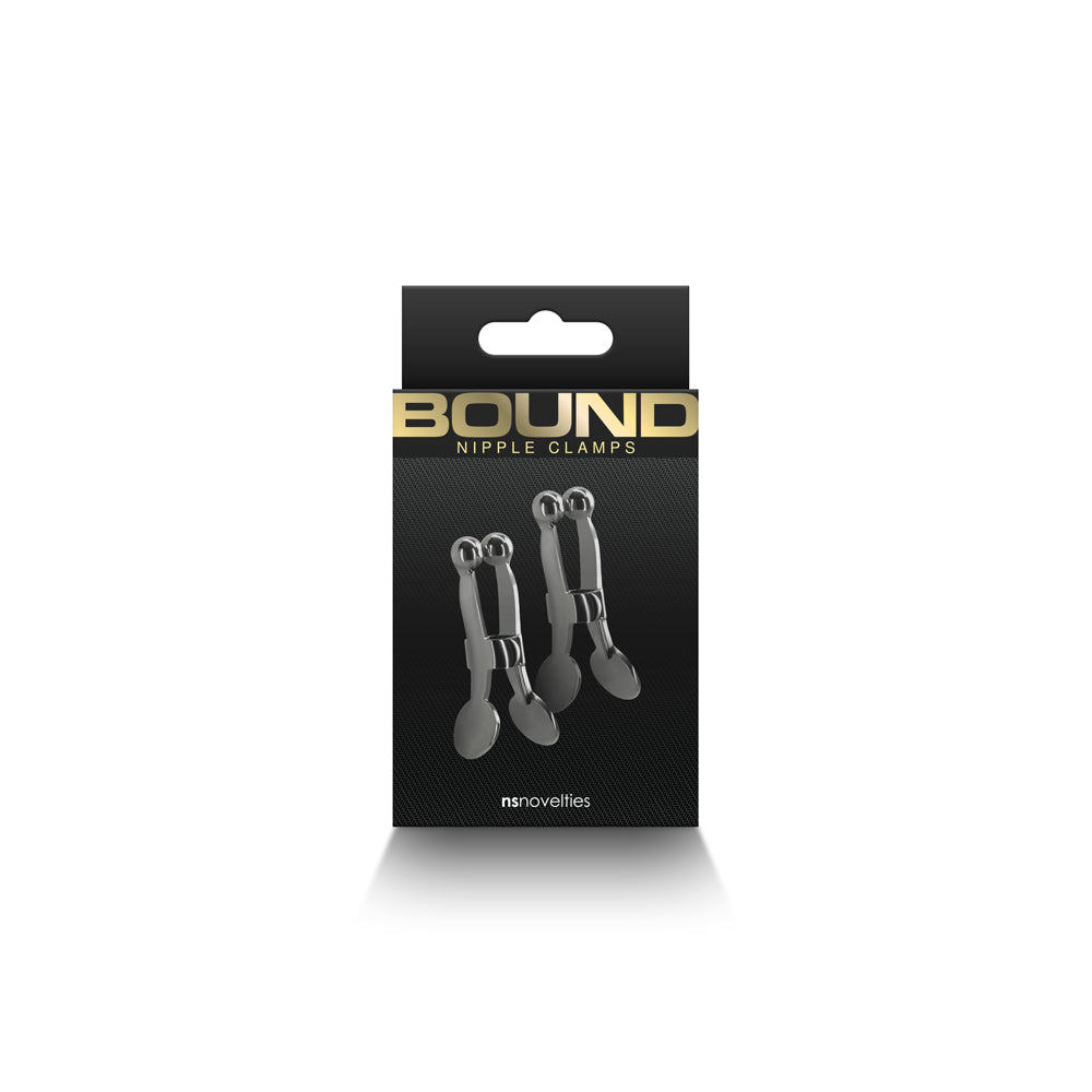 Bound Nipple Clamps C1 Gunmetal – Metal Clamps with Silicone Tips