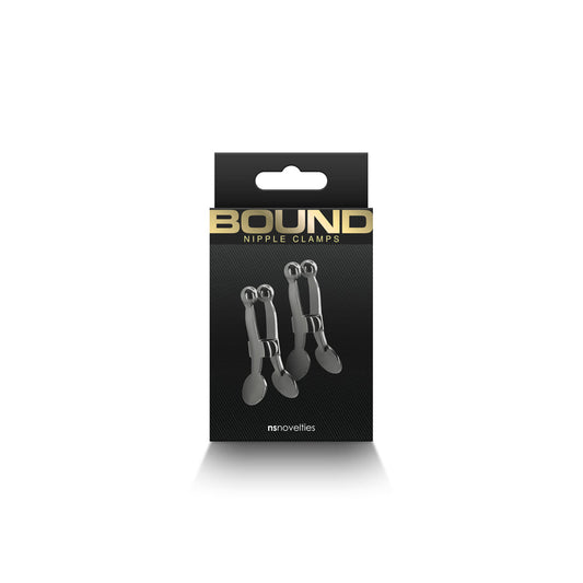 Bound Nipple Clamps C1 Gunmetal – Metal Clamps with Silicone Tips
