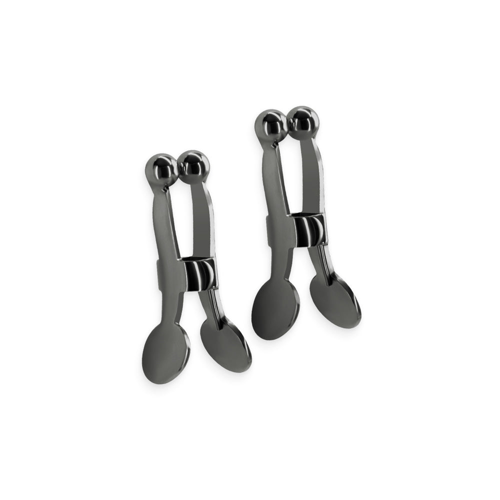 Bound Nipple Clamps C1 Gunmetal – Metal Clamps with Silicone Tips